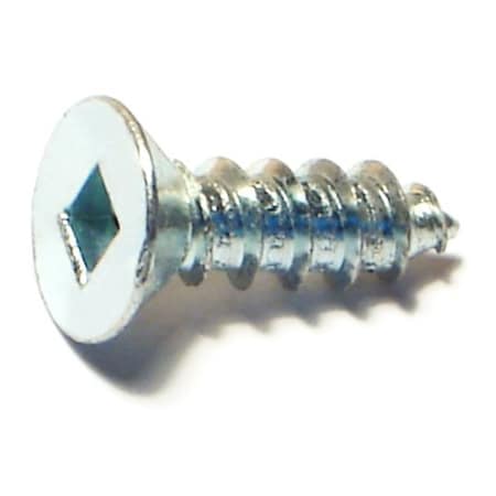 Midwest Fastener Sheet Metal Screw, #12 x 3/4 in, Zinc Plated Steel Flat Head Square Drive, 25 PK 64008